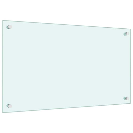 Kjøkkenplate hvit 70x40 cm herdet glass vidaXL