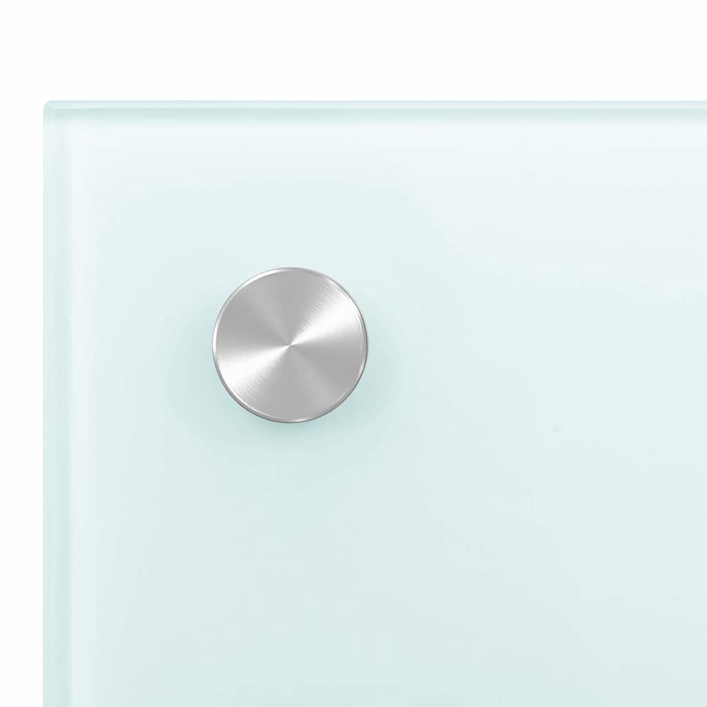 Kjøkkenplate hvit 70x40 cm herdet glass