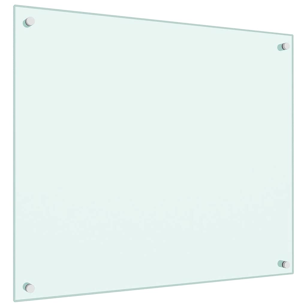 Kjøkkenplate hvit 70x60 cm herdet glass