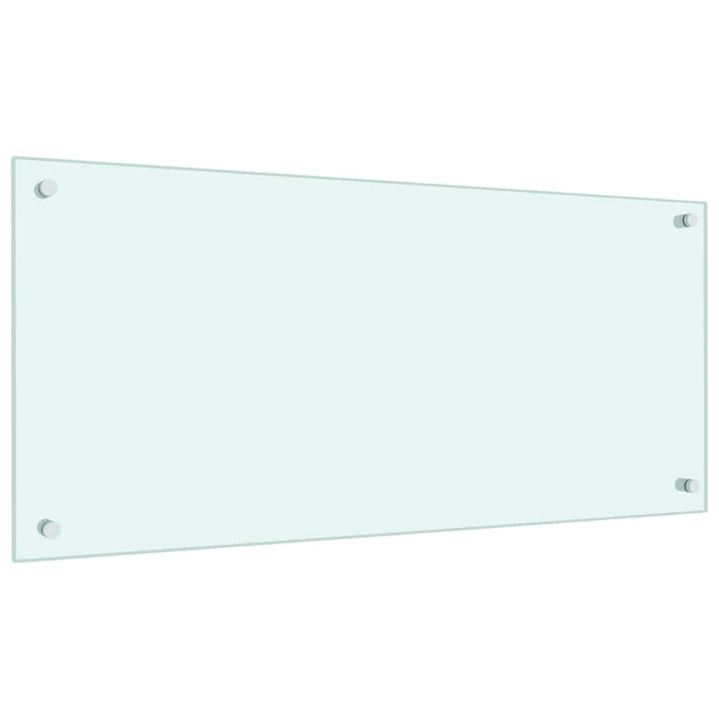 Kjøkkenplate melkefarget 90x40 cm herdet glass