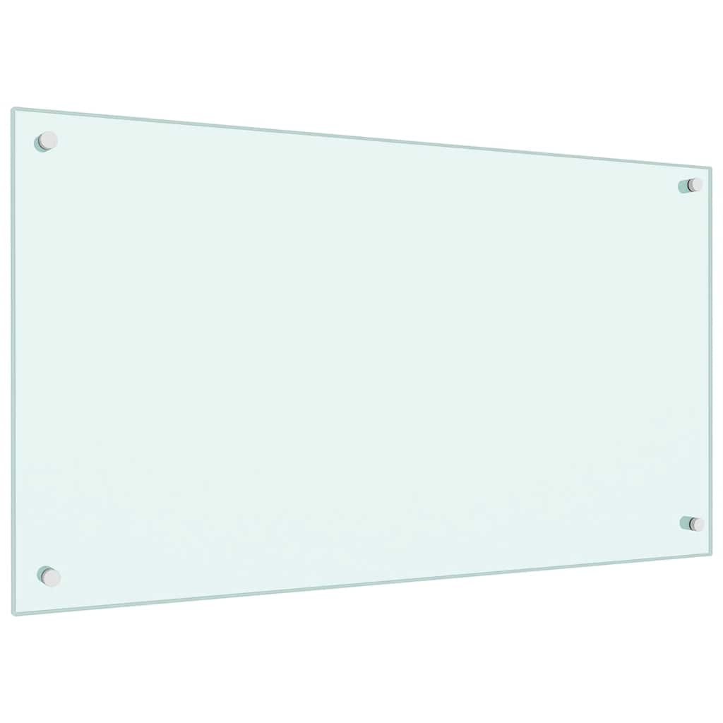 Kjøkkenplate hvit 90x50 cm herdet glass vidaXL