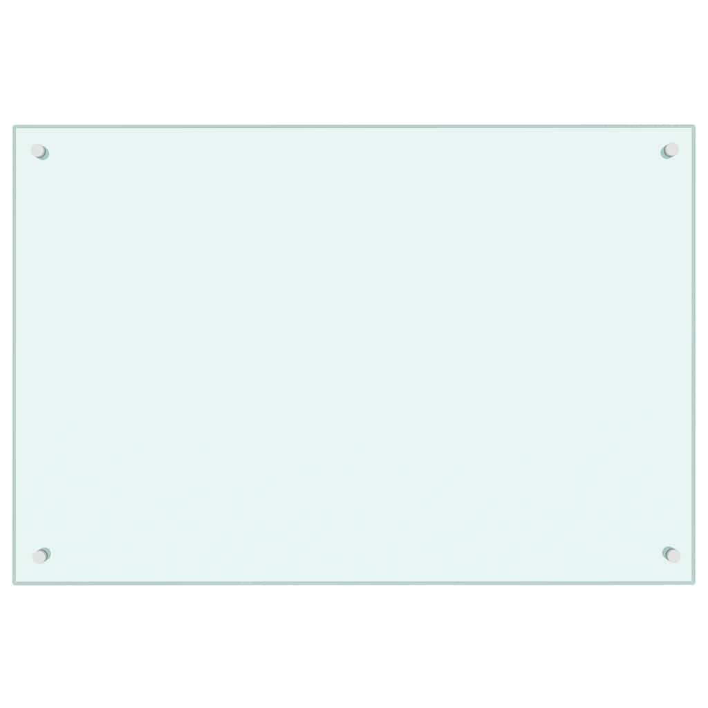 Kjøkkenplate melkefarget 90x60 cm herdet glass