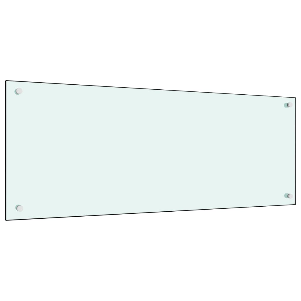 Kjøkkenplate hvit 100x40 cm herdet glass