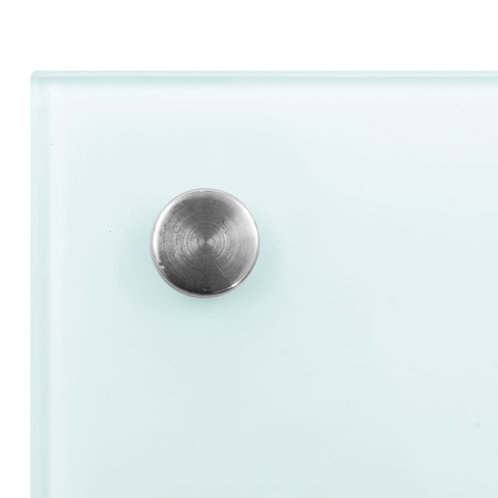 Kjøkkenplate hvit 100x40 cm herdet glass