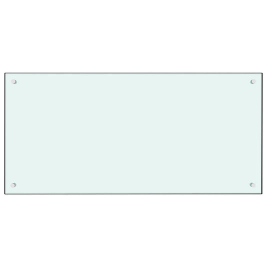 Kjøkkenplate melkefarget 100x50 cm herdet glass