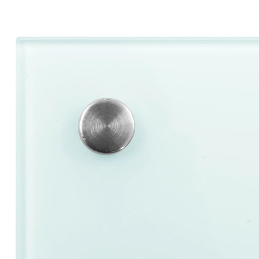 Kjøkkenplate melkefarget 100x50 cm herdet glass