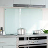 Kjøkkenplate hvit 100x60 cm herdet glass