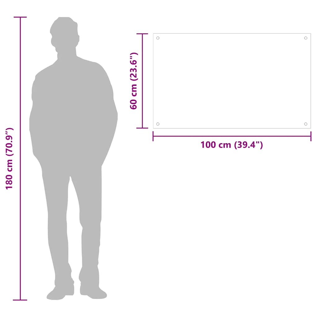 Kjøkkenplate hvit 100x60 cm herdet glass