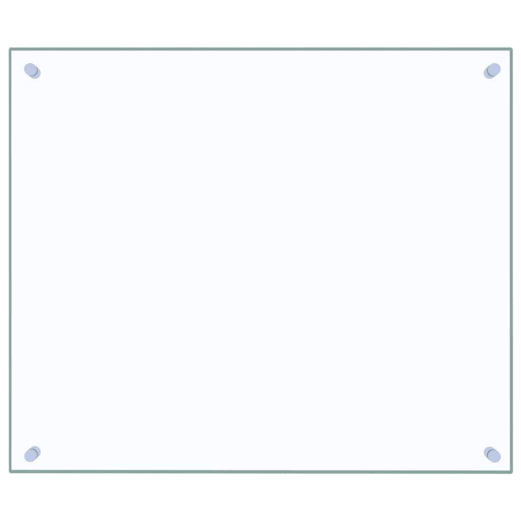 Kjøkkenplate gjennomsiktig 70x60 cm herdet glass