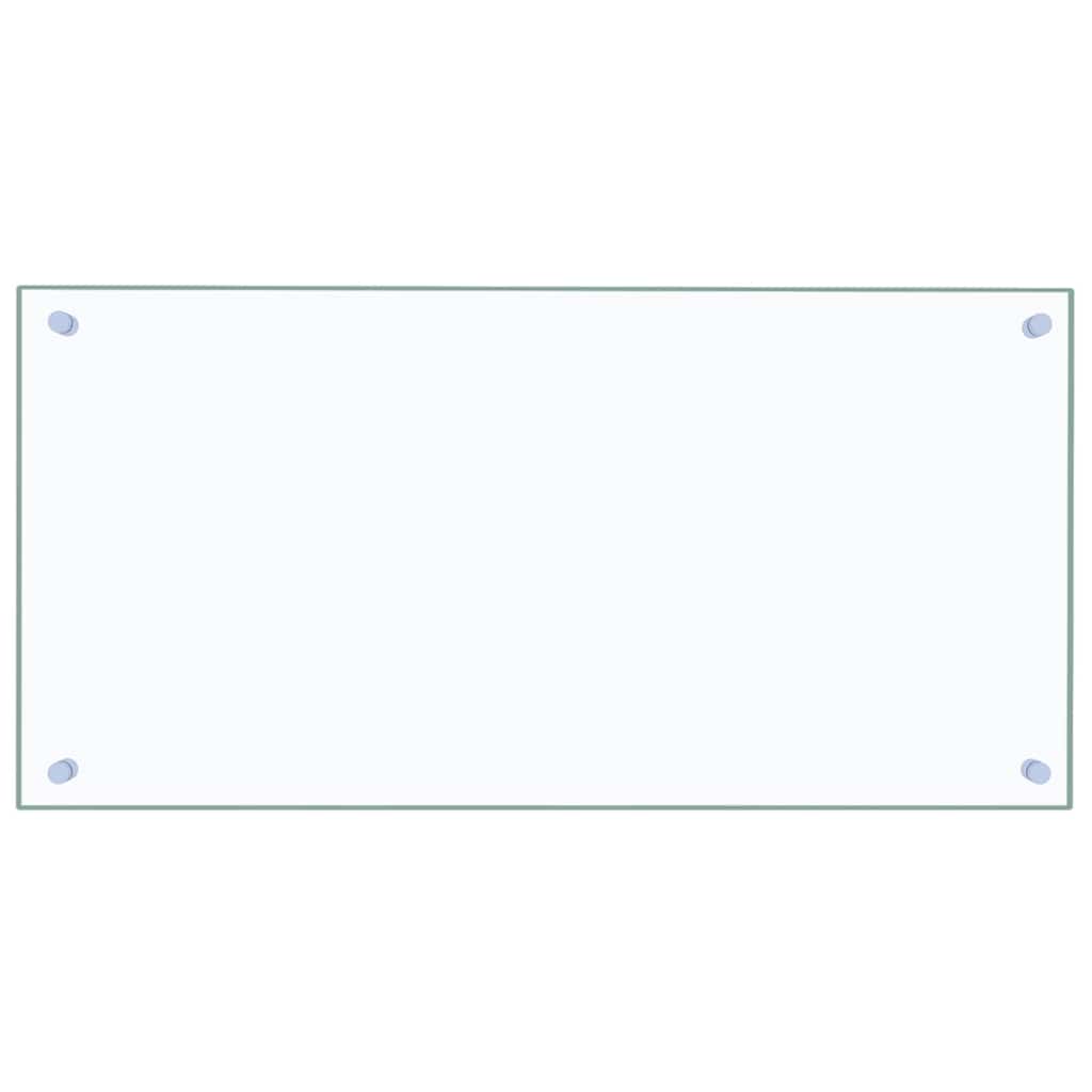 Kjøkkenplate gjennomsiktig 80x40 cm herdet glass