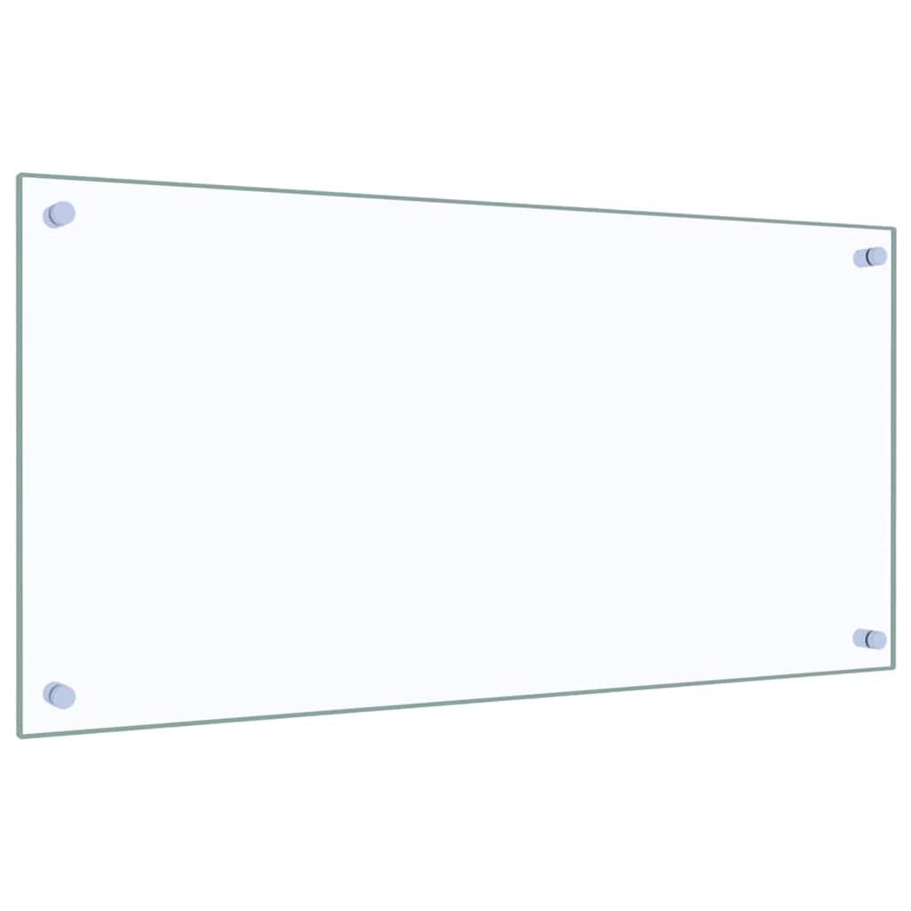 Kjøkkenplate gjennomsiktig 80x40 cm herdet glass