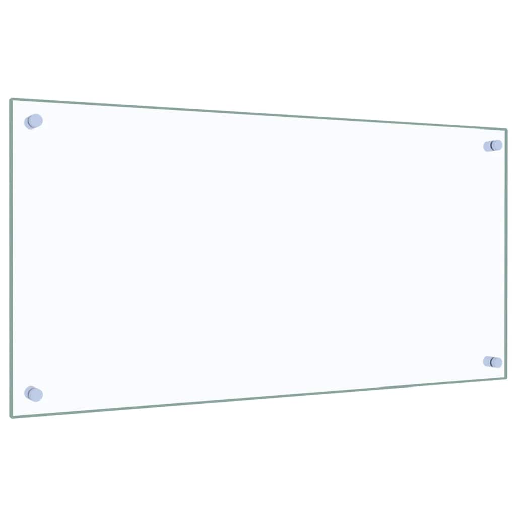 Kjøkkenplate gjennomsiktig 80x40 cm herdet glass