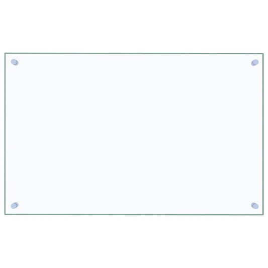 Kjøkkenplate gjennomsiktig 80x50 cm herdet glass