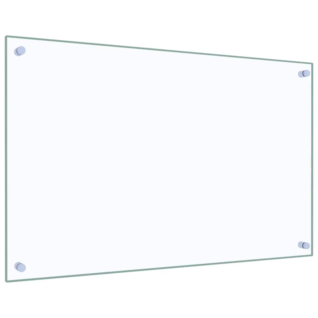 Kjøkkenplate gjennomsiktig 80x50 cm herdet glass