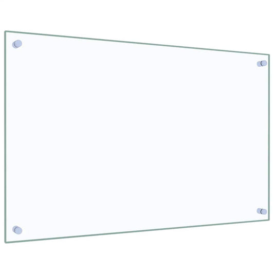 Kjøkkenplate gjennomsiktig 80x50 cm herdet glass