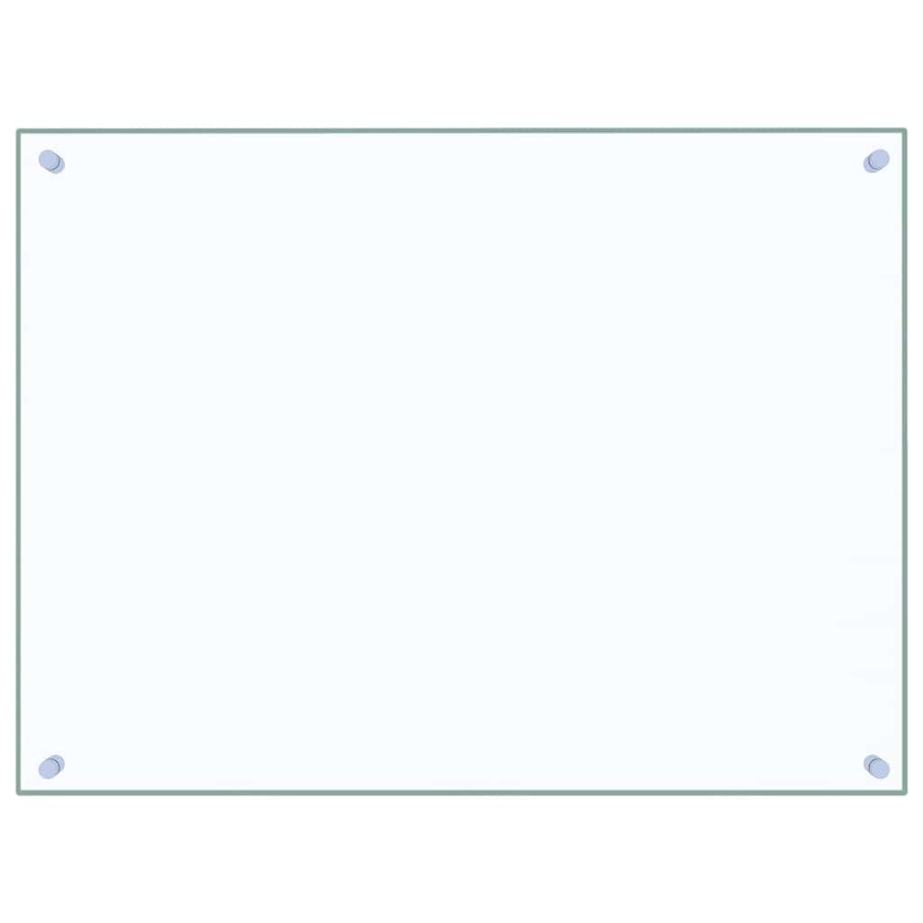 Kjøkkenplate gjennomsiktig 80x60 cm herdet glass