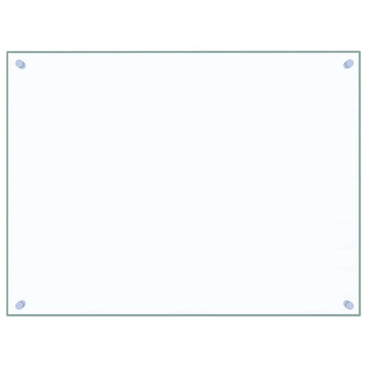 Kjøkkenplate gjennomsiktig 80x60 cm herdet glass