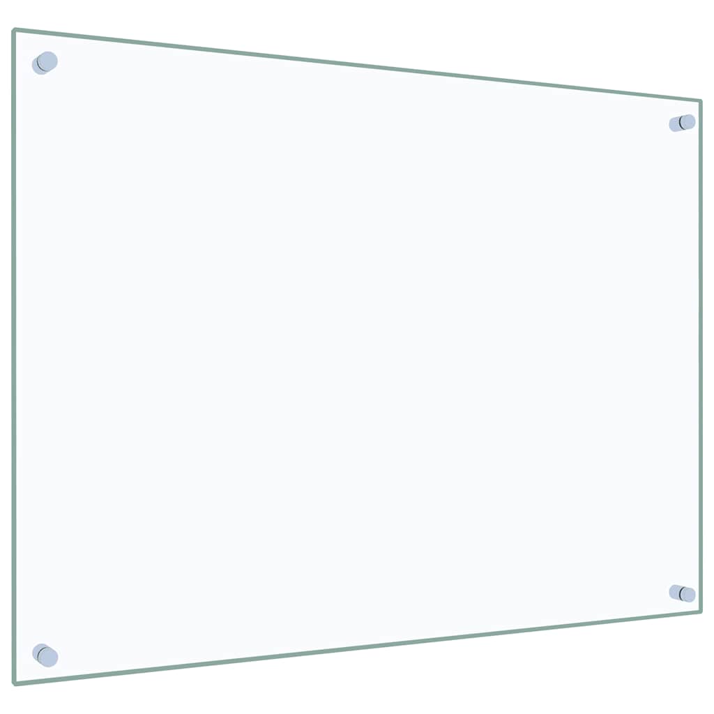 Kjøkkenplate gjennomsiktig 80x60 cm herdet glass