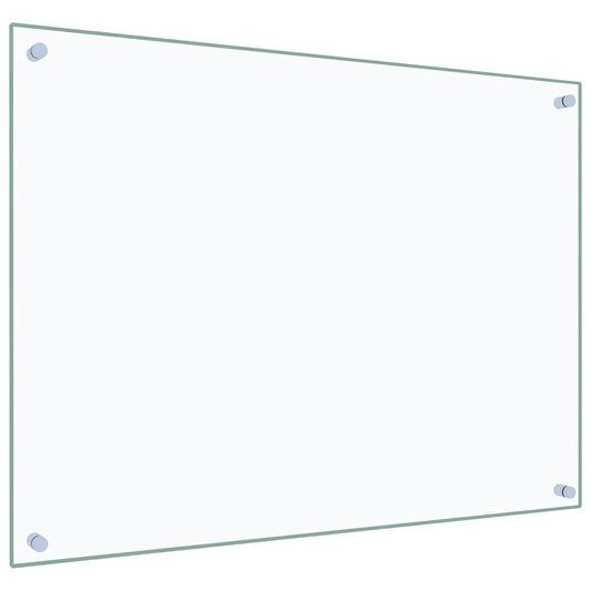 Kjøkkenplate gjennomsiktig 80x60 cm herdet glass
