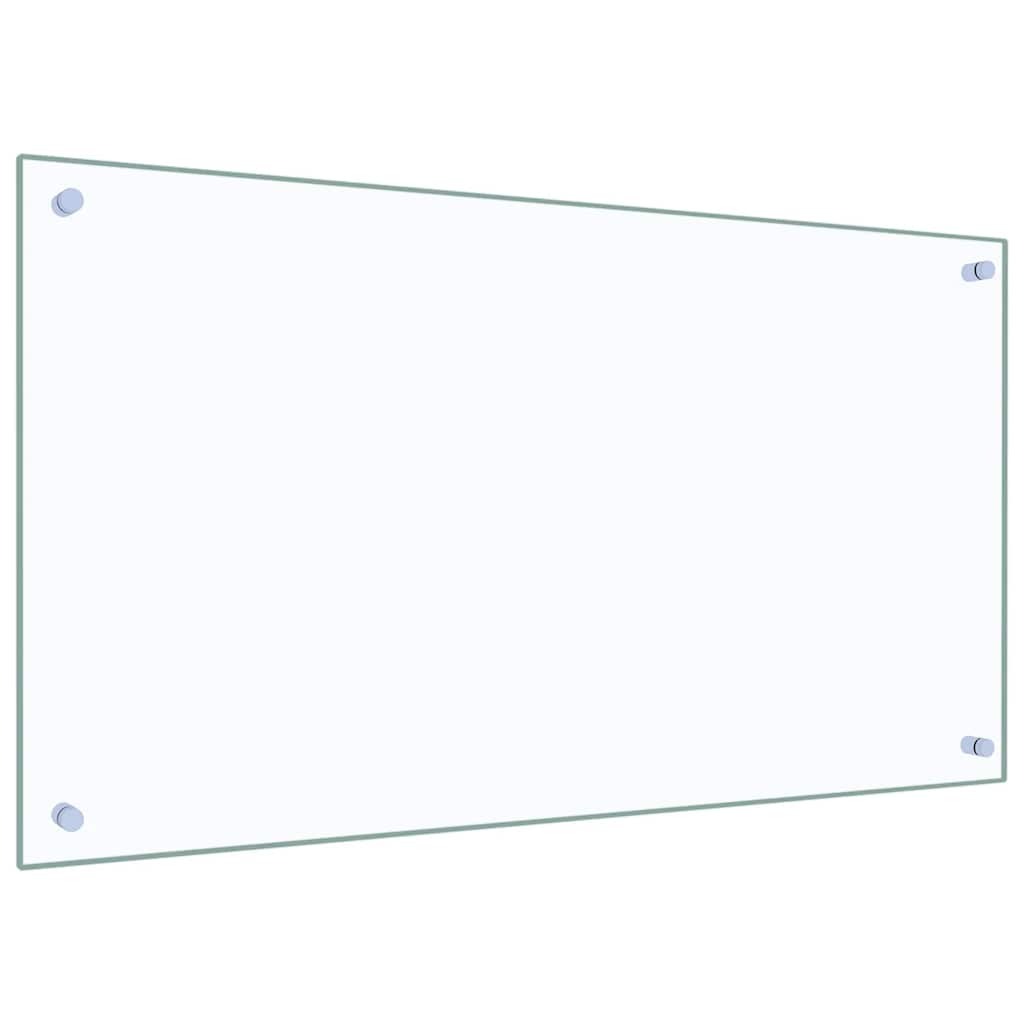 Kjøkkenplate gjennomsiktig 90x50 cm herdet glass vidaXL