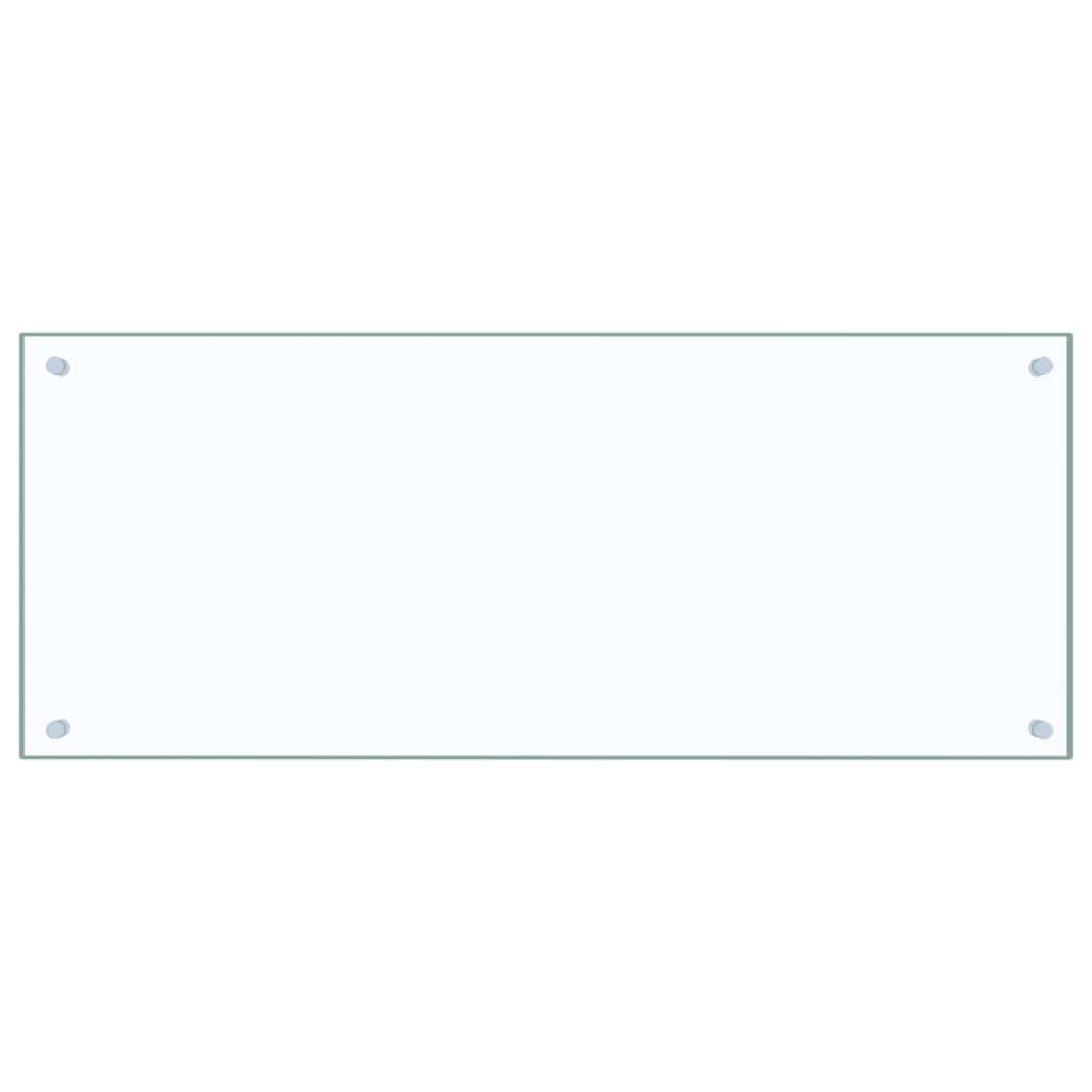 Kjøkkenplate gjennomsiktig 100x40 cm herdet glass vidaXL