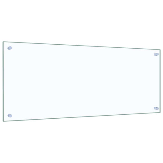 Kjøkkenplate gjennomsiktig 100x40 cm herdet glass vidaXL