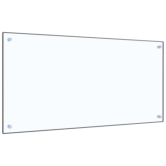 Kjøkkenplate gjennomsiktig 100x50 cm herdet glass