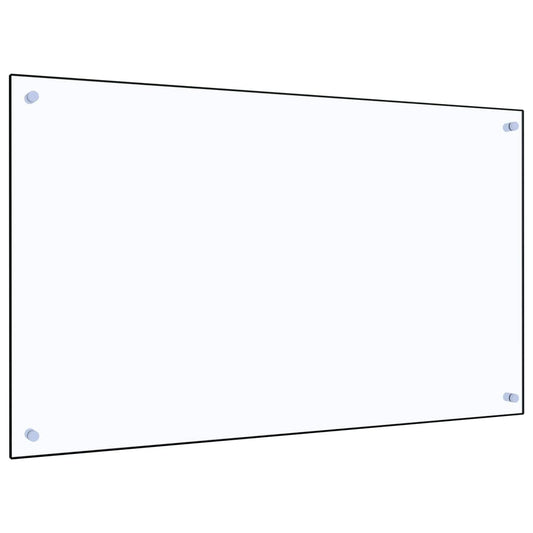Kjøkkenplate gjennomsiktig 100x60 cm herdet glass