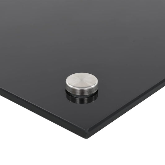 Kjøkkenplate svart 70x50 cm herdet glass
