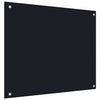 Kjøkkenplate svart 70x60 cm herdet glass