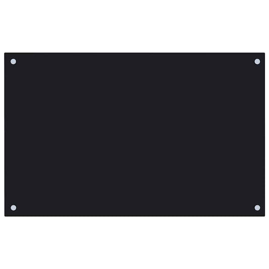Kjøkkenplate svart 80x50 cm herdet glass