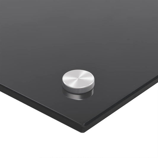 Kjøkkenplate svart 80x50 cm herdet glass