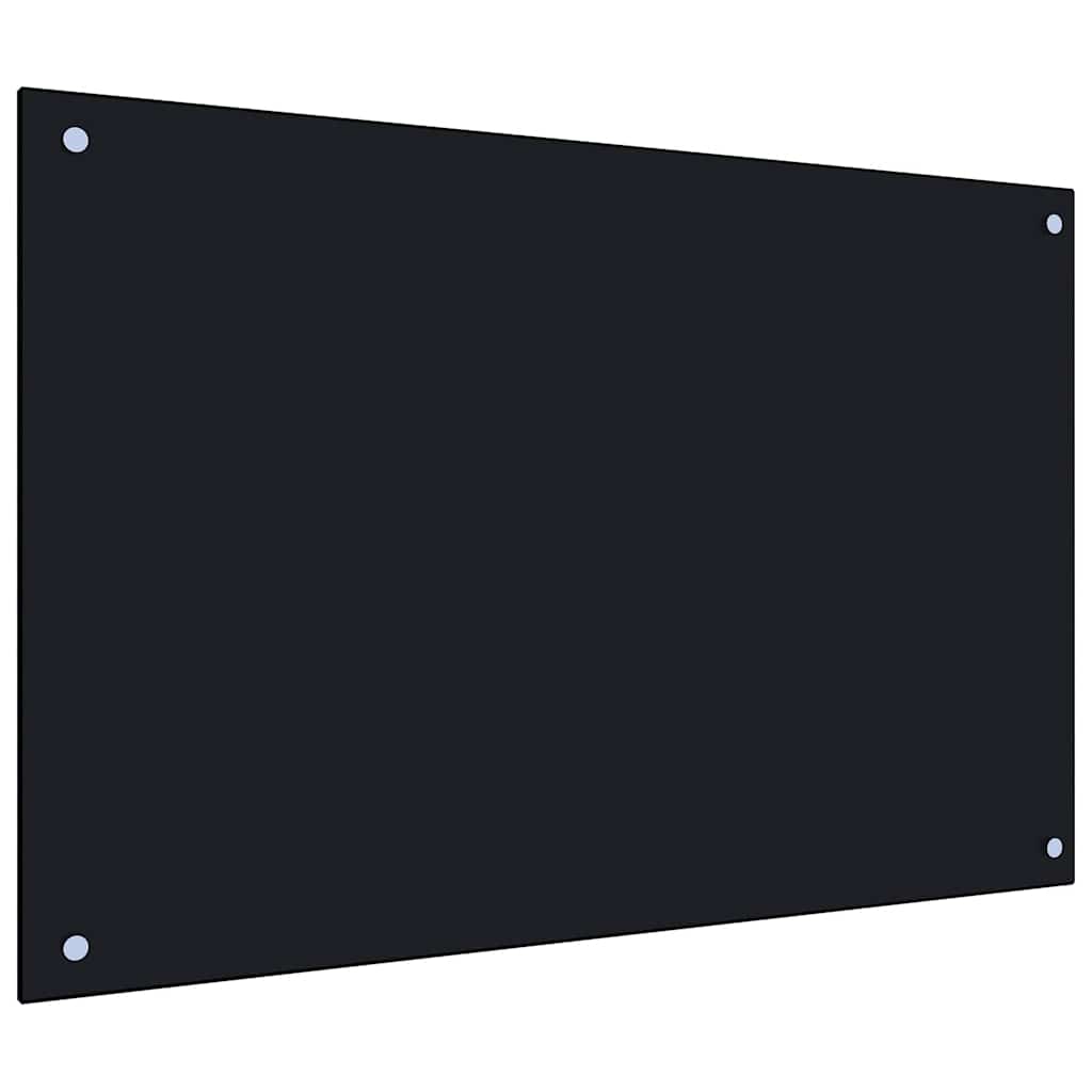 Kjøkkenplate svart 90x50 cm herdet glass vidaXL