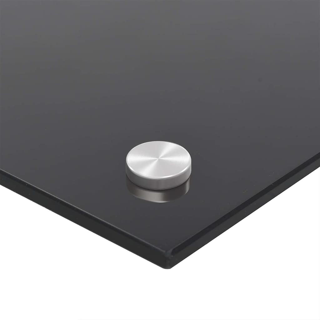 Kjøkkenplate svart 100x40 cm herdet glass