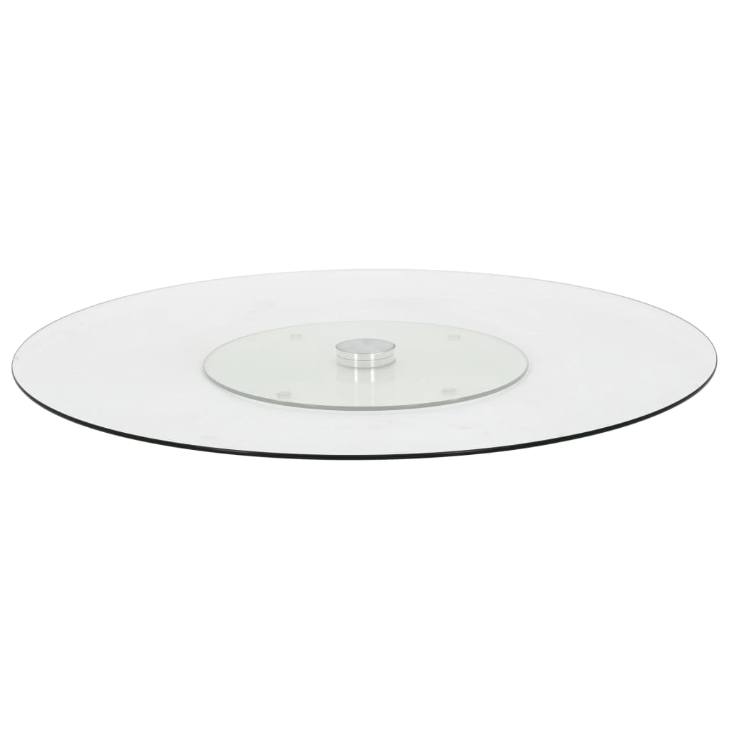 Roterende serveringsbrett gjennomsiktig 60 cm herdet glass