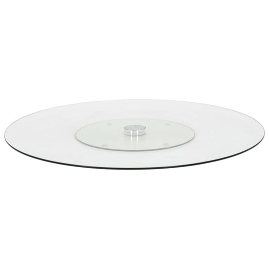 Roterende serveringsbrett gjennomsiktig 60 cm herdet glass