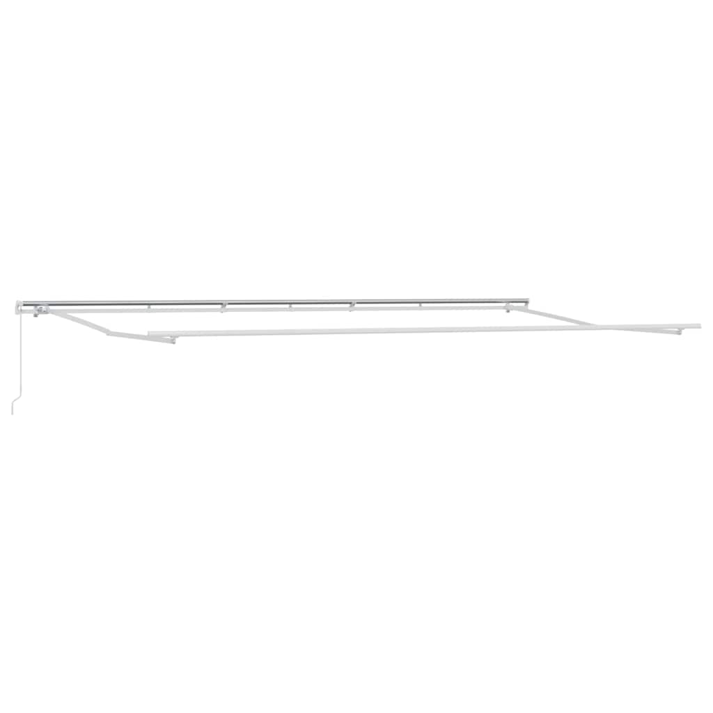 Markise Hvit 6 x 3 m Metall