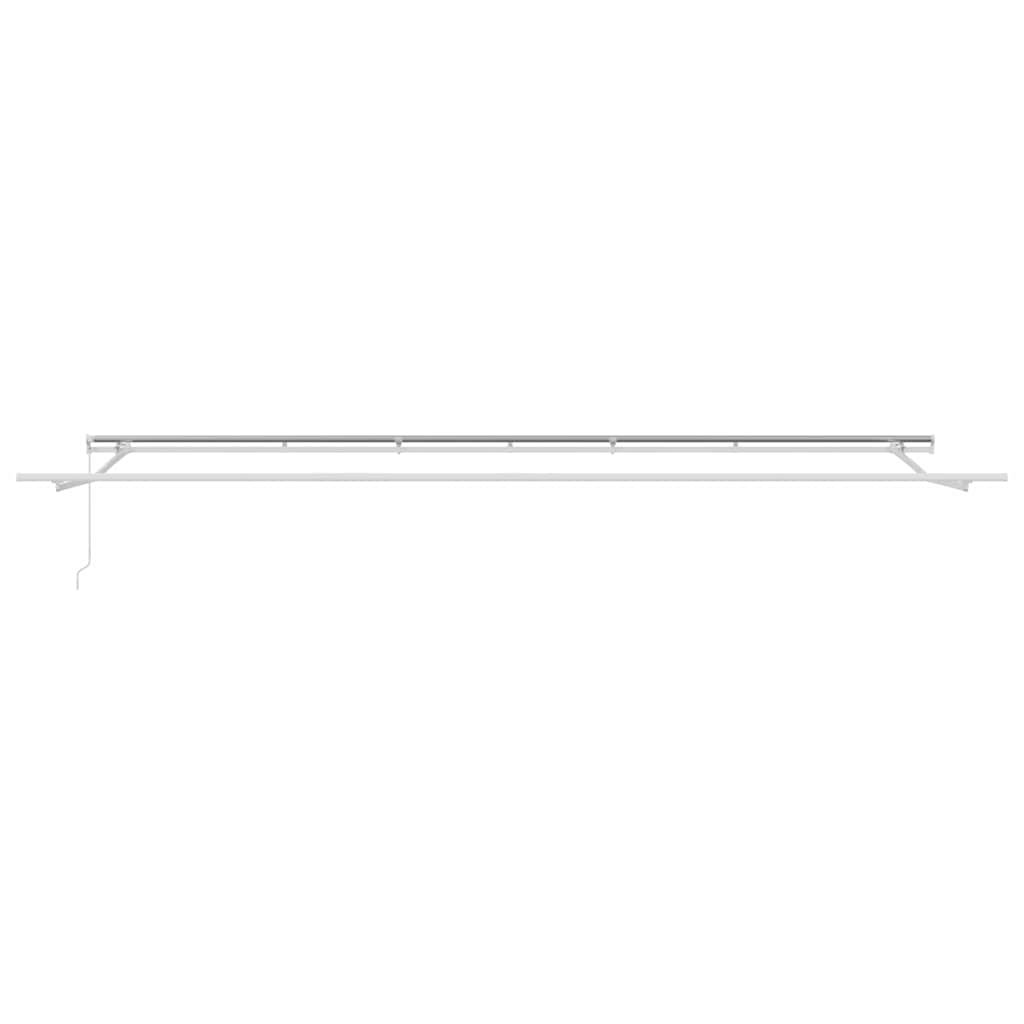 Markise Hvit 6 x 3 m Metall