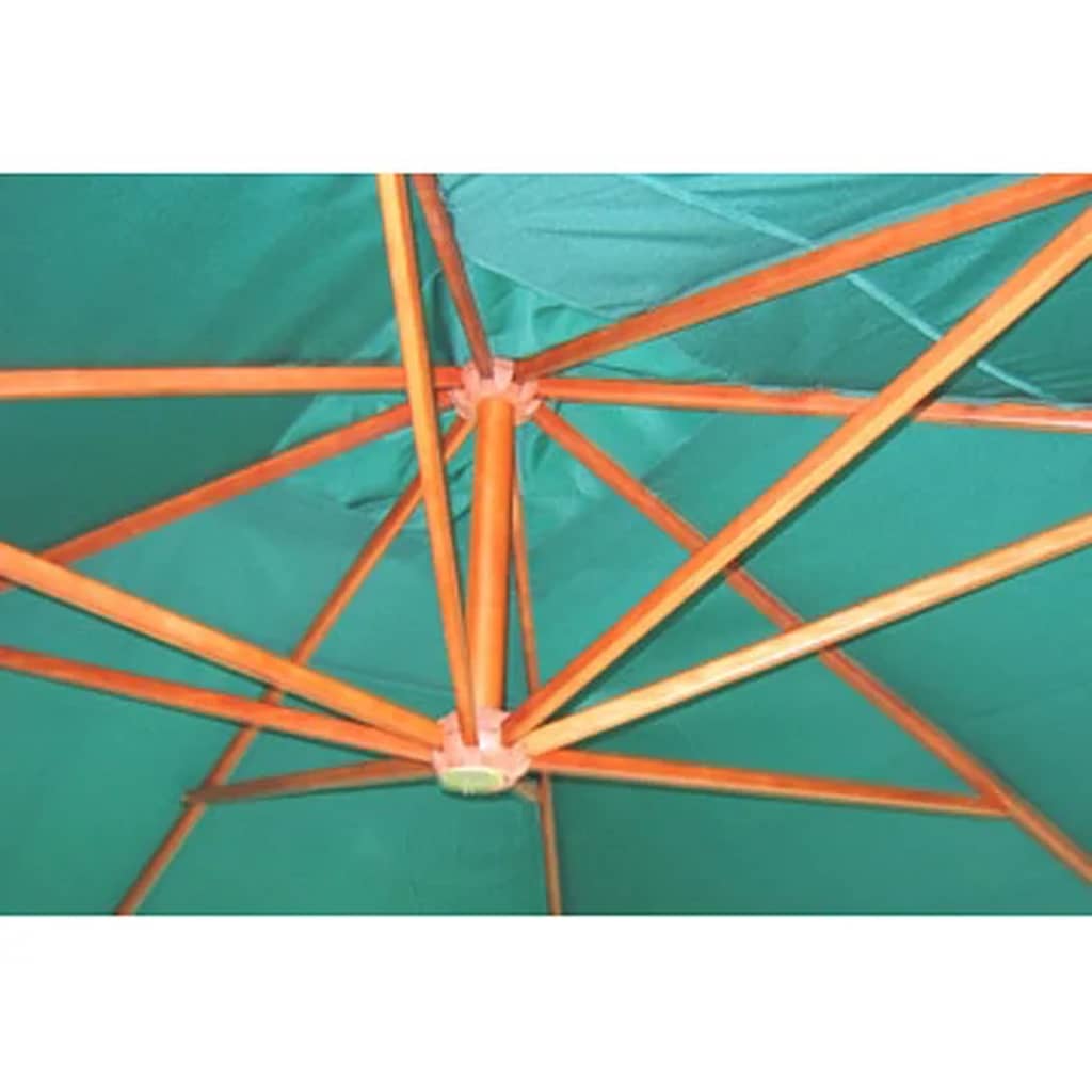 Parasol 300 x 400 cm grønn svevende