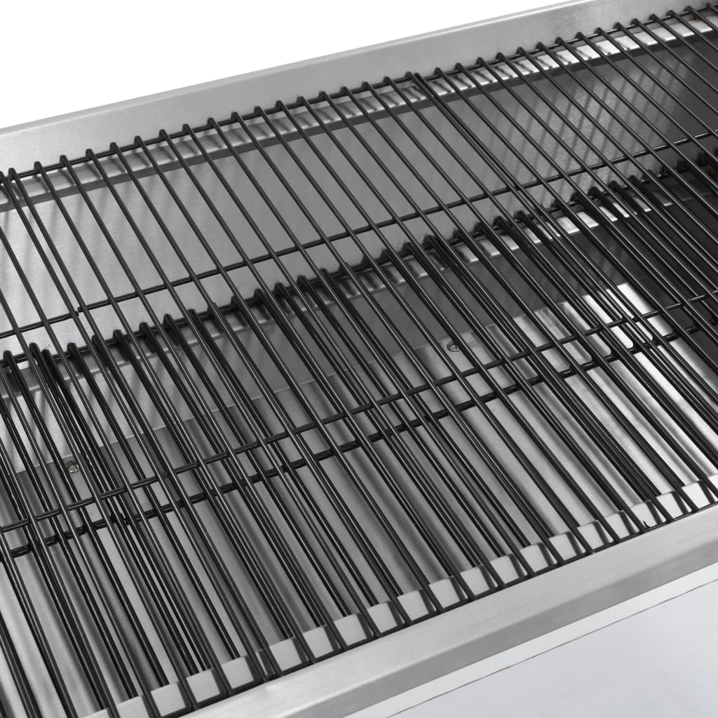 Grill med elektrisk grillspyd rustfritt stål