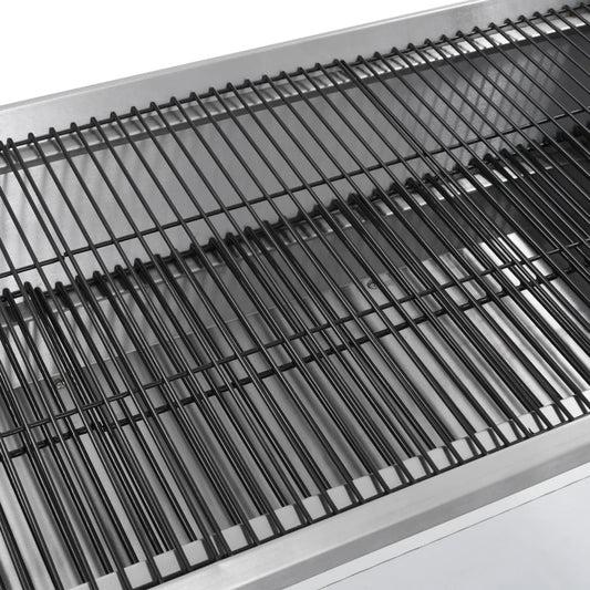 Grill med elektrisk grillspyd rustfritt stål