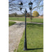 Hagelampe 2-armet 230 cm mørkegrønn/svart aluminum