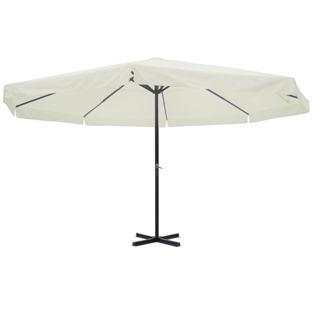 Parasol hvit aluminium 500 cm vidaXL