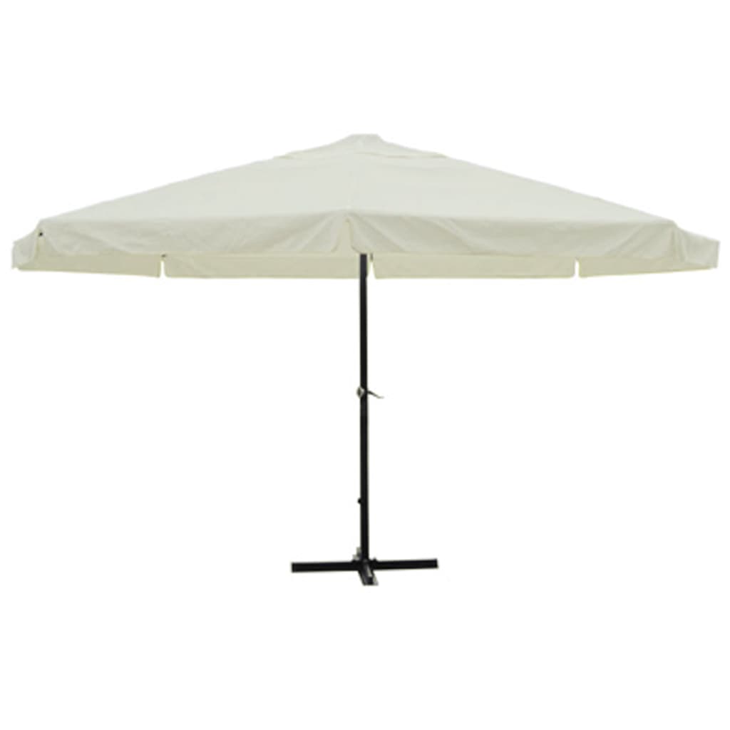 Parasol hvit aluminium 500 cm vidaXL