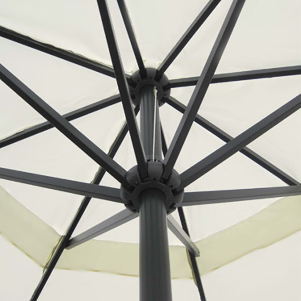 Parasol hvit aluminium 500 cm vidaXL