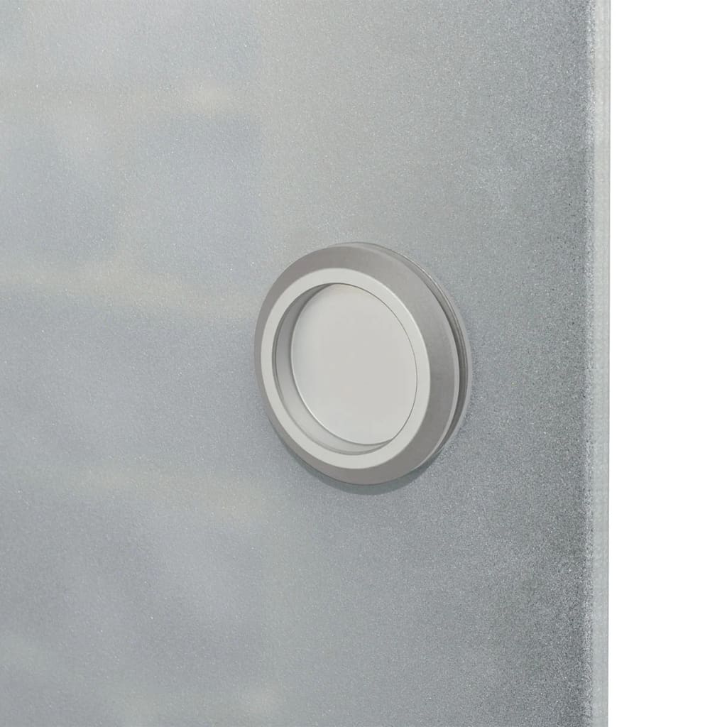 Skyvedør glass og aluminium 178 cm sølv