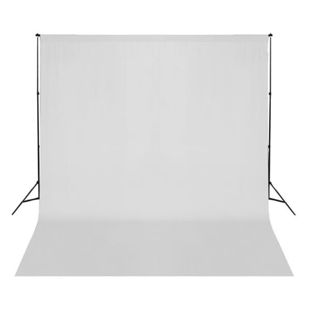 Bakteppe bomull uten stativ hvit 300x300 cm