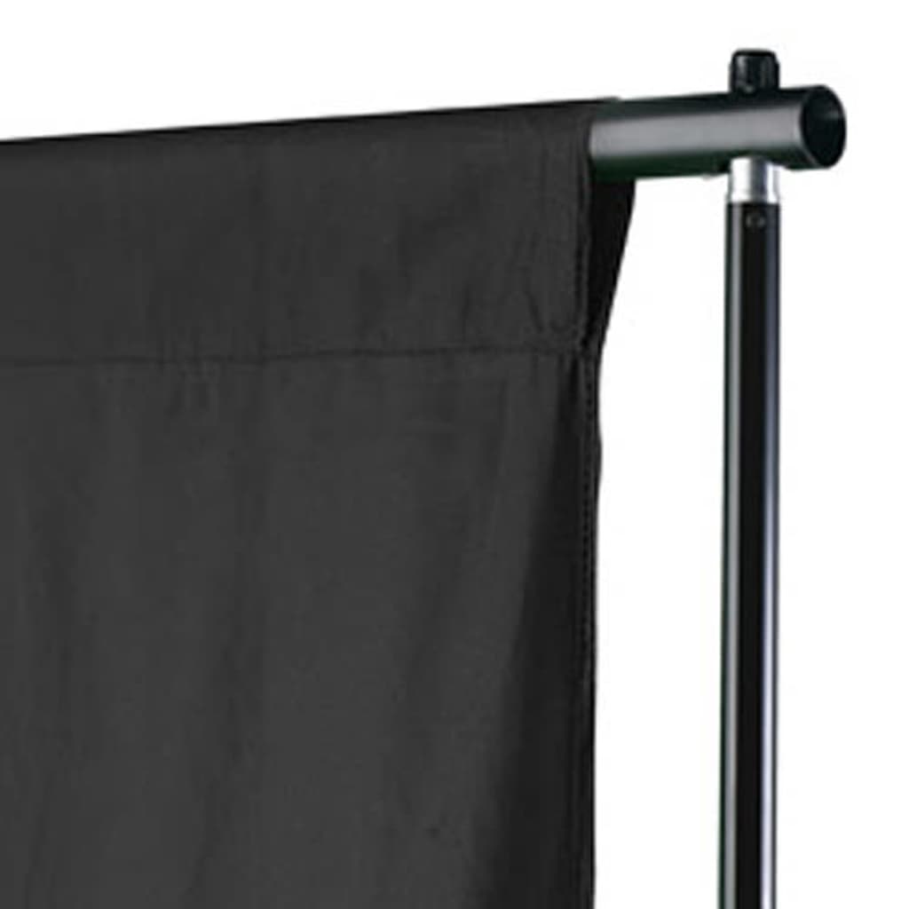 Bakteppe bomull uten stativ svart 500x300 cm