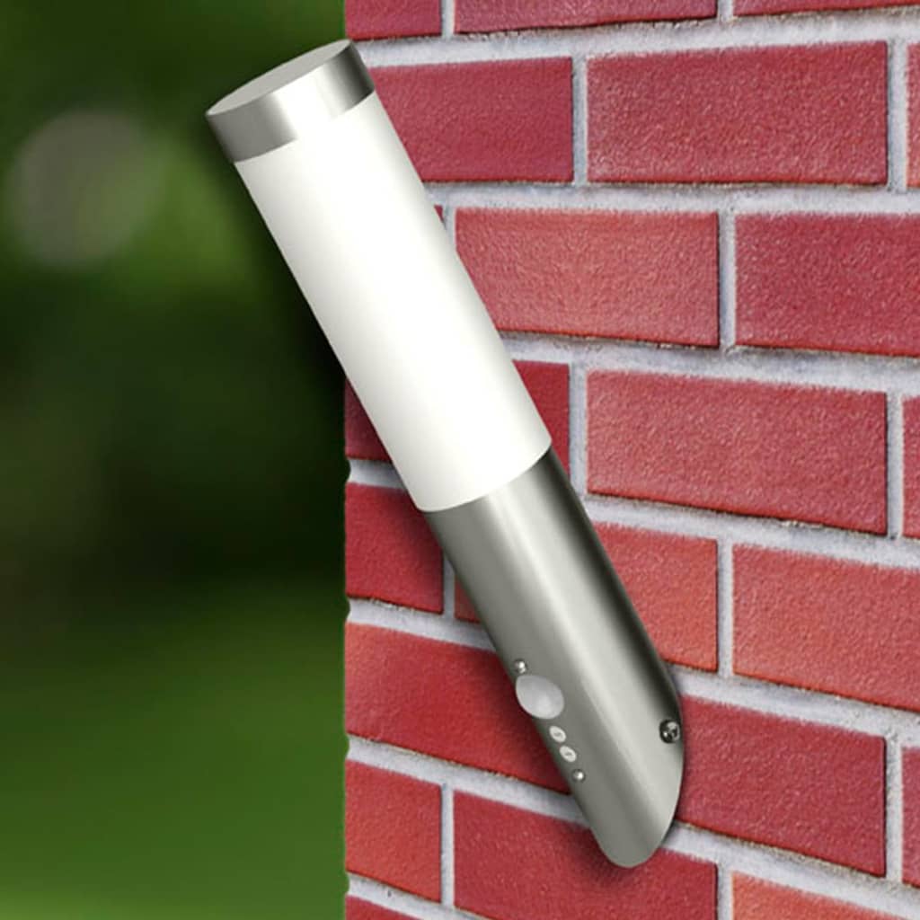 Rustfritt stål Vegglamper med Bevegelsesdetektor 2stk