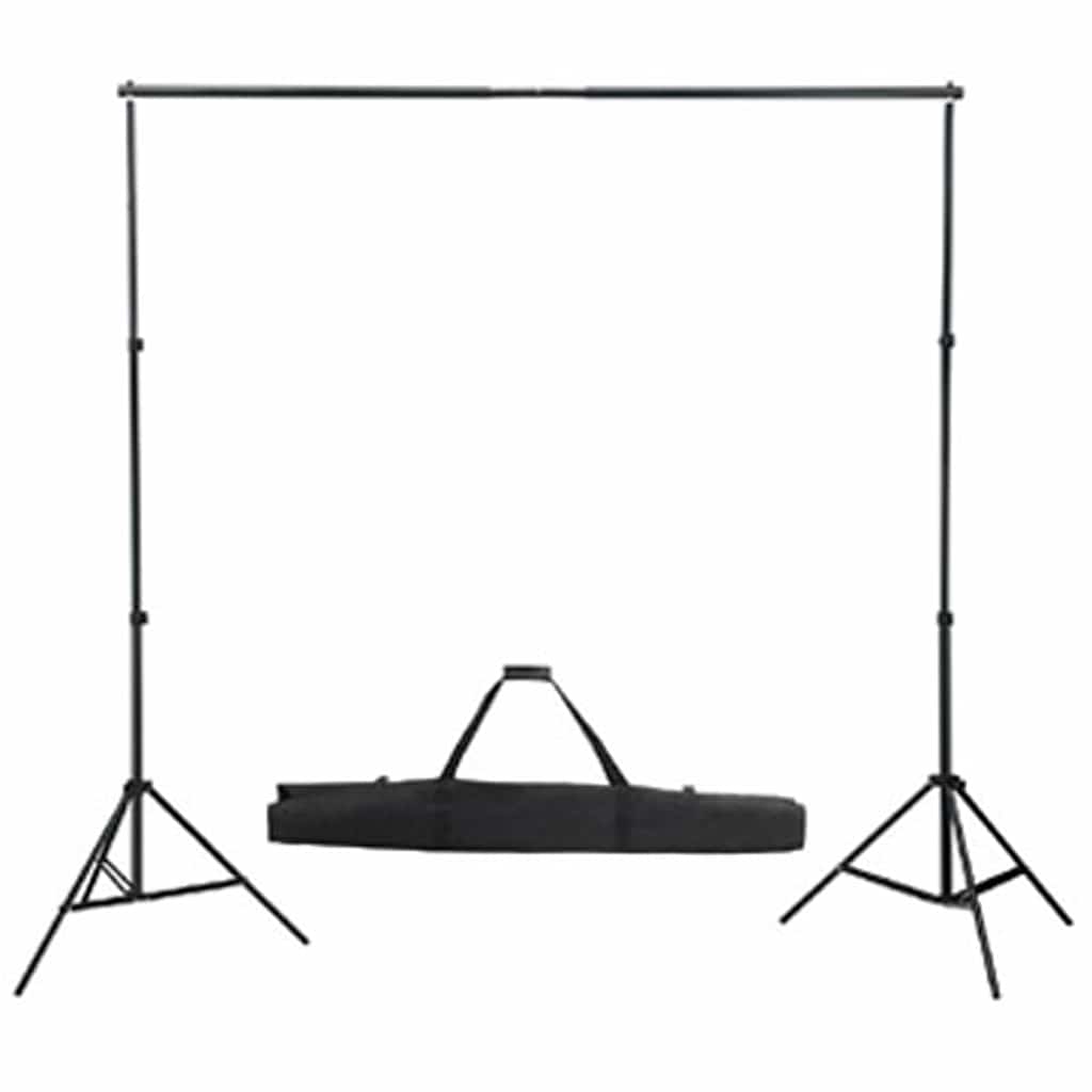Studiosett svart bakteppe 600x300 cm og lys